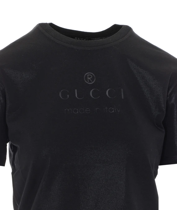 T-shirt nera Gucci