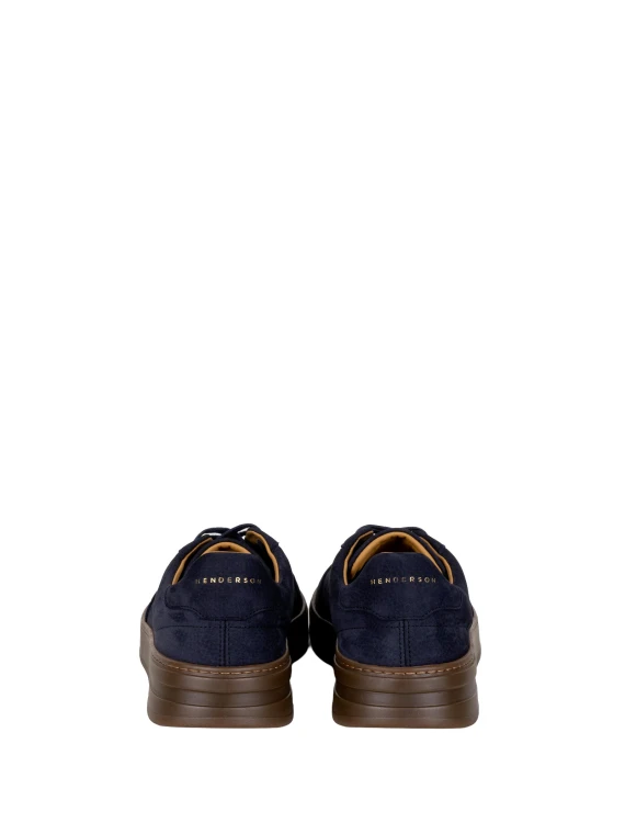 Sneakers basse blu scuro e marroni Henderson