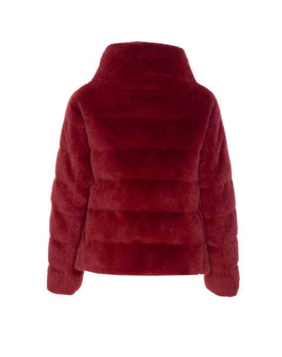 FAUX FUR CAPE DOWN JACKET