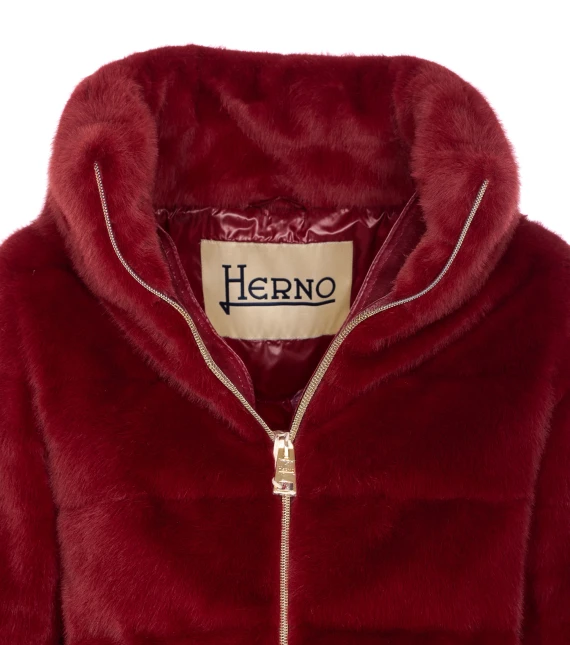 FAUX FUR CAPE DOWN JACKET