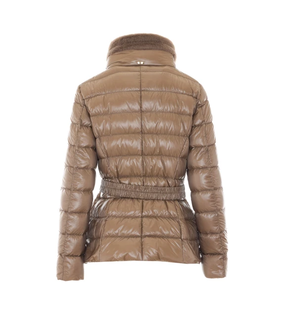 Giacca imbottita marrone con cappuccio HERNO