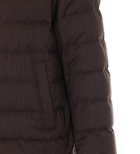 Dark brown wool padded jacket HERNO
