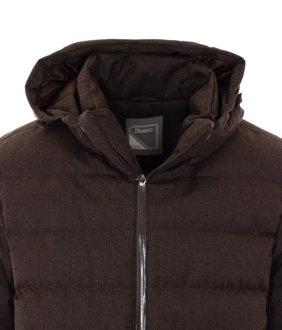 Dark brown wool padded jacket HERNO