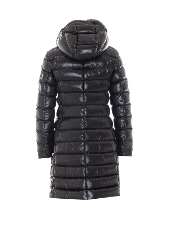 Black glossy nylon parka coat HERNO