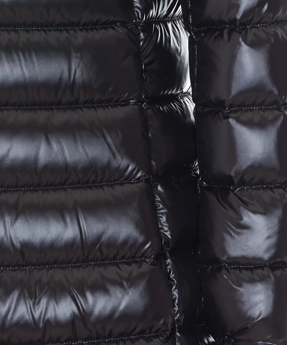 Black glossy nylon parka coat HERNO