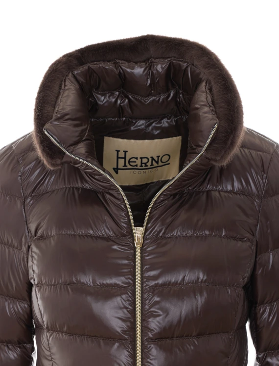 Piumino leggero marrone Claudia HERNO