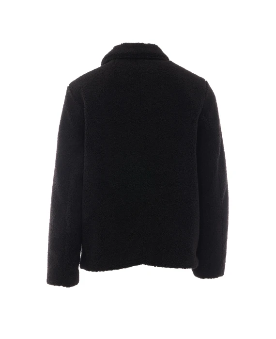 Black Teddy Jacket with Frontal Buttons Closure HERNO