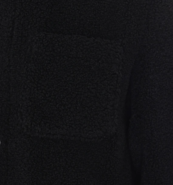 Black Teddy Jacket with Frontal Buttons Closure HERNO