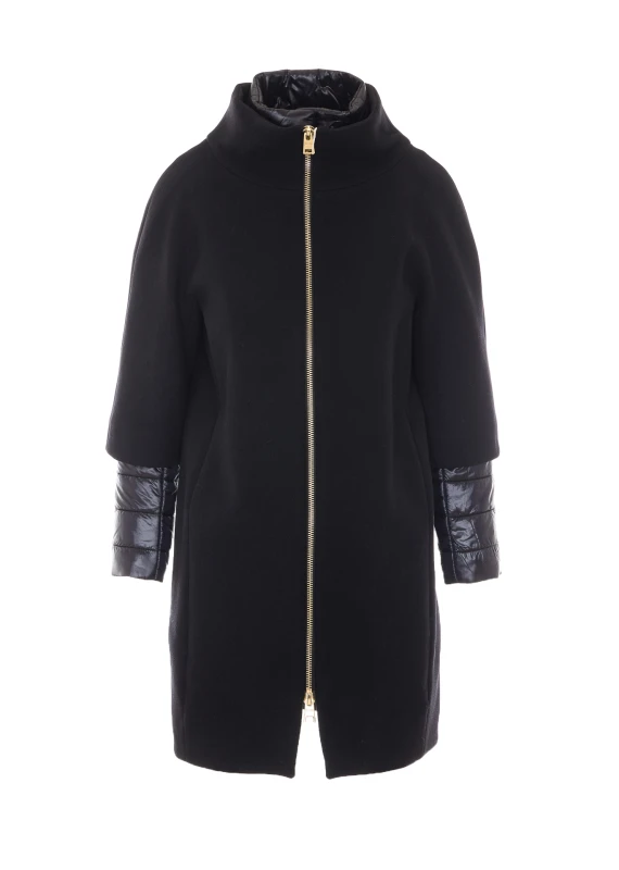 Black virgin wool coat HERNO