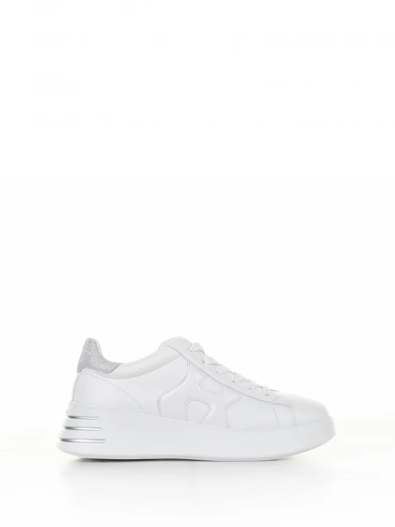 Shiny white Rebel sneakers