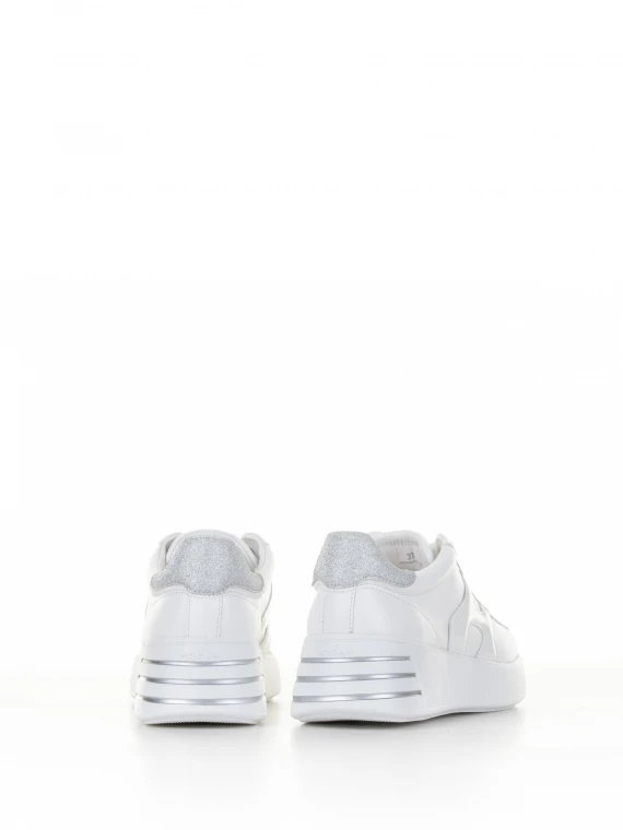 Shiny white Rebel sneakers