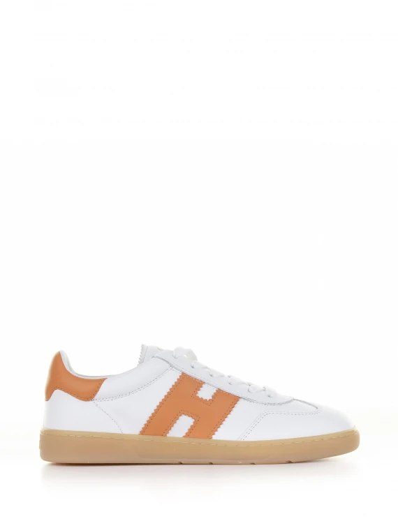 Cool white orange sneakers