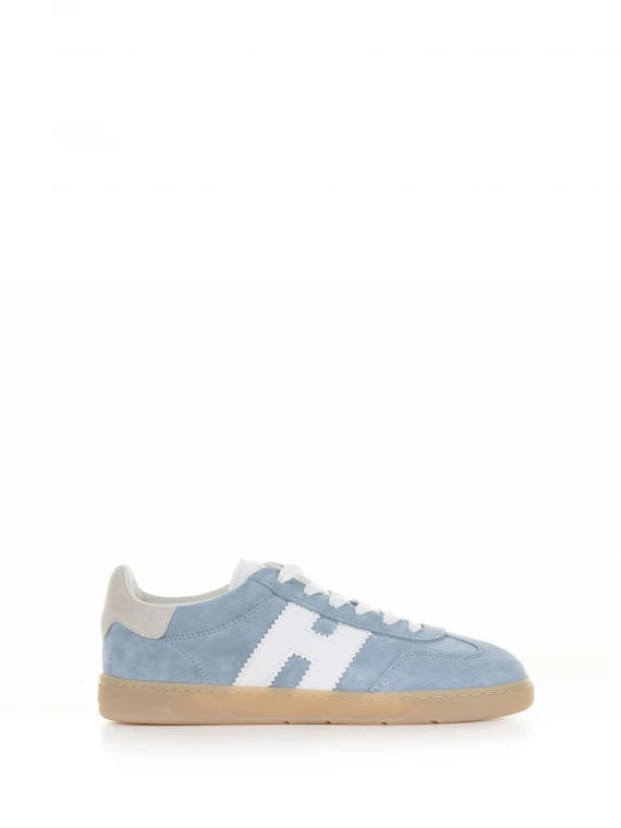 Cool light blue suede sneakers