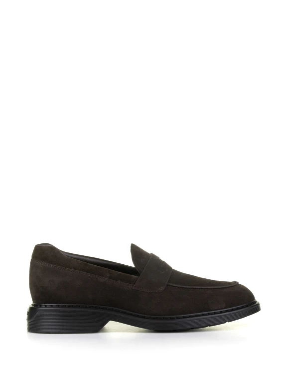 Mocassino H576 ebano in suede