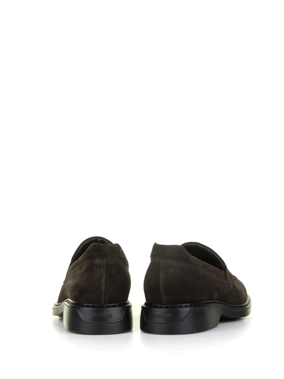 Mocassino H576 ebano in suede