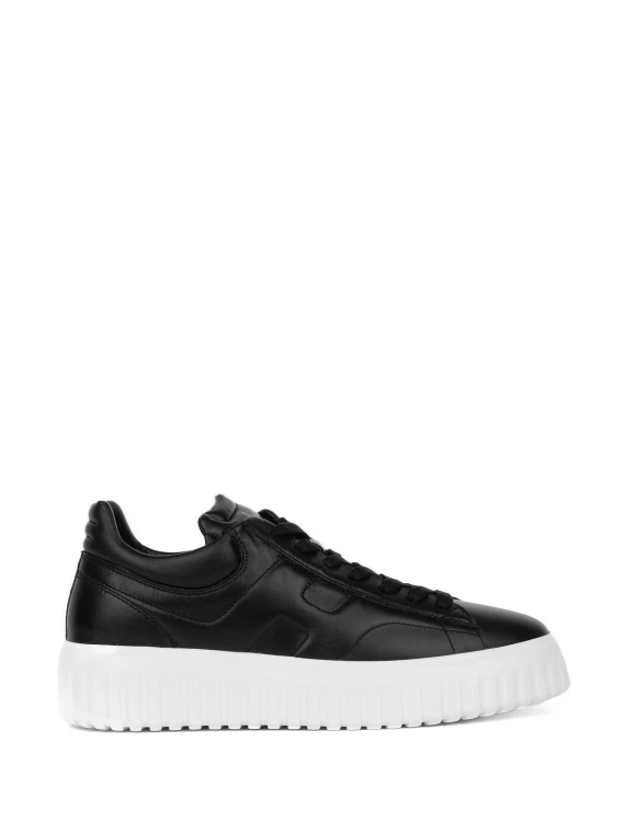 Sneaker H-Stripes nera in pelle - Taglia 7 - Hogan