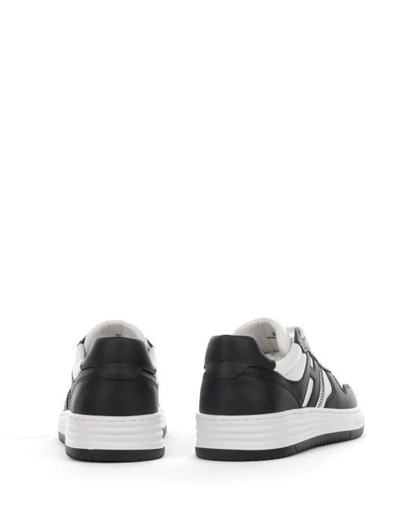 Sneakers H630 bianco nero in pelle