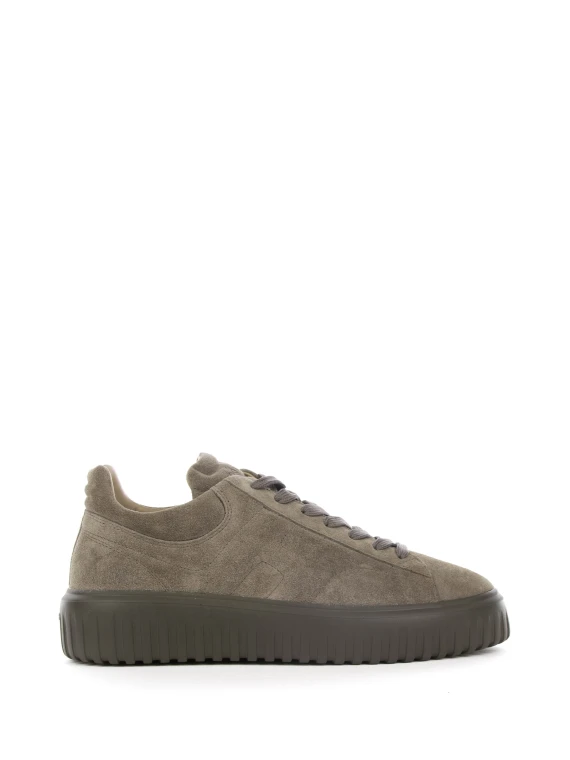 Sneaker H-Stripes palude in suede - Taglia 9 - Hogan