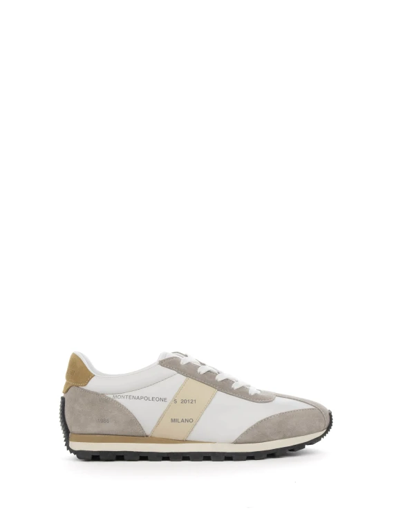 Sneakers 86e bianco grigio donna in suede