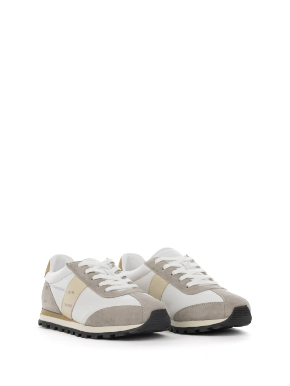 Sneakers 86e bianco grigio donna in suede