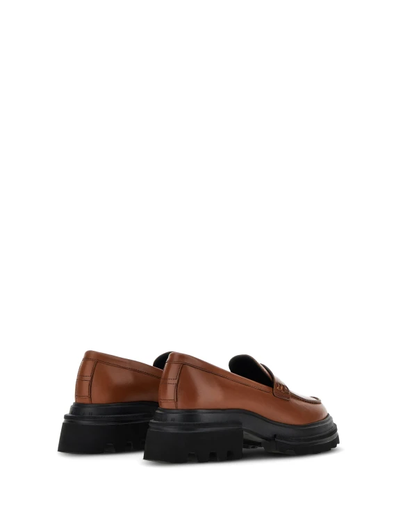 Mocassino H674 cognac in pelle