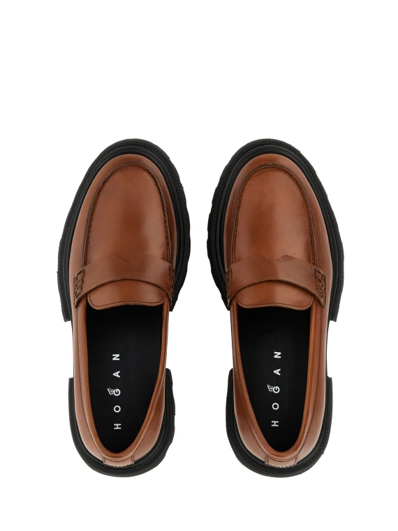 Mocassino H674 cognac in pelle