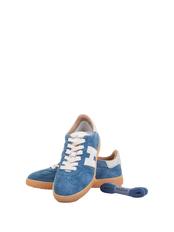 Sneaker Cool blue in suede