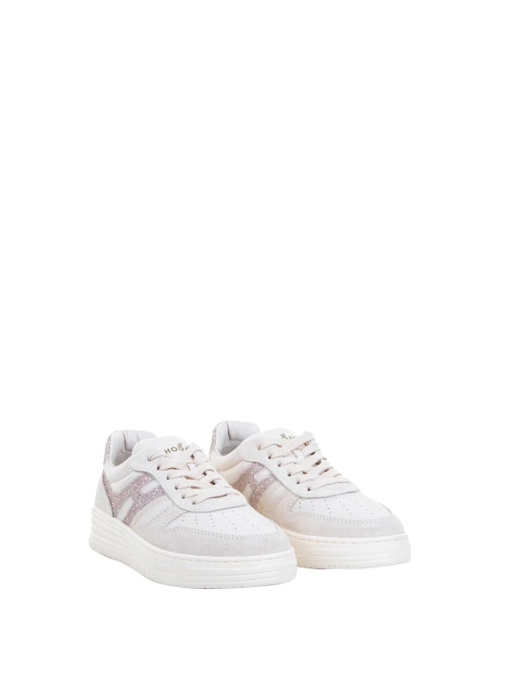 Sneaker H630 donna con glitter rosa
