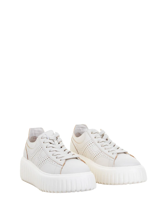 Sneaker H-Stripes donna in nappa
