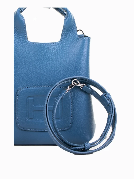 Shopping bag H-Bag mini in pelle martellata