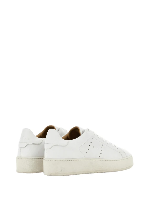 Leather sneakers H672 white