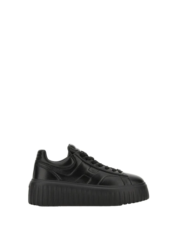 Black nappa sneakers