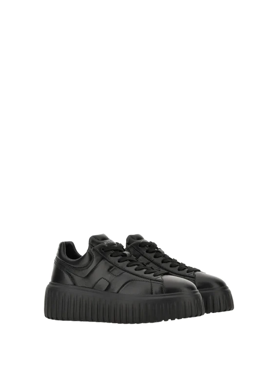 Black nappa sneakers