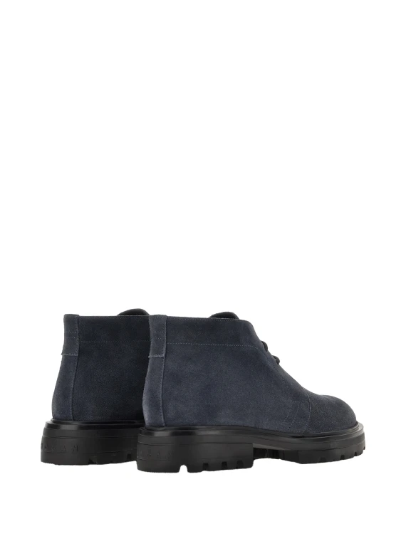Blue Suede Ankle Boots Hogan