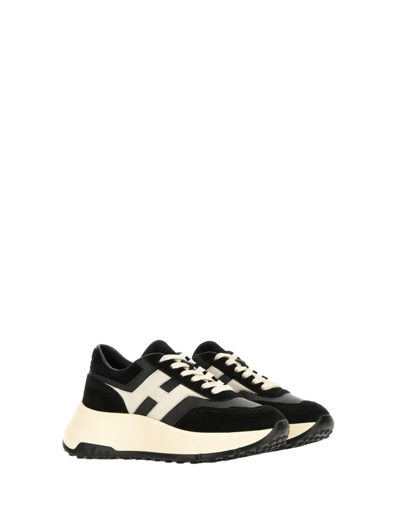 Sneakers in pelle scamosciata nero