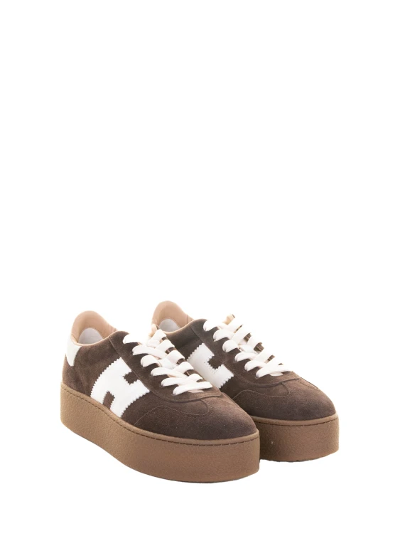 Brown suede sneakers