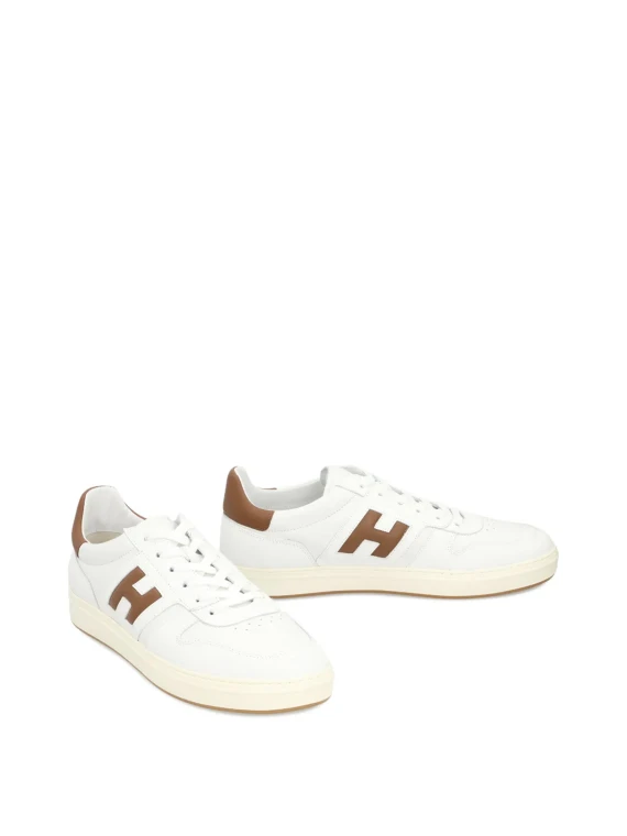 Sneakers H-Tv Bianco e Marrone