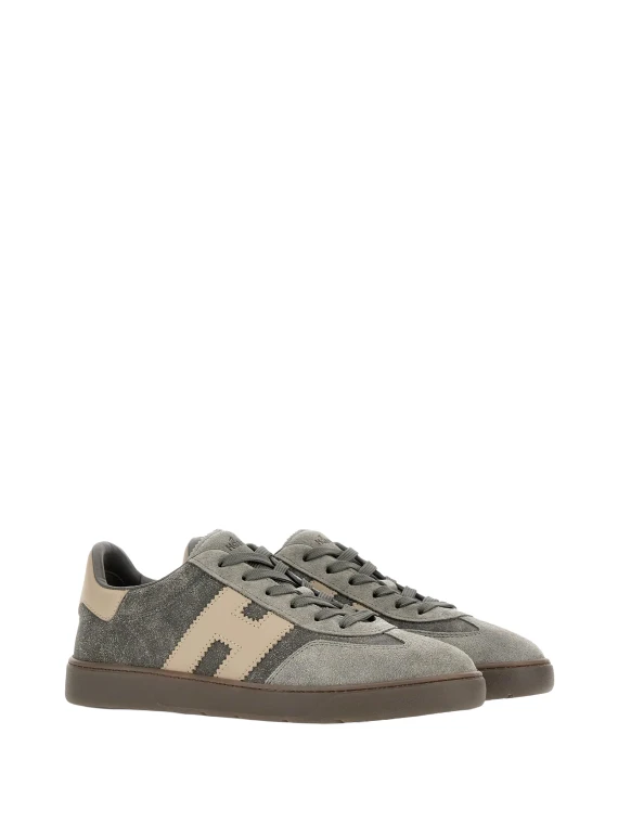Grey Low-Top Lace-Up Sneaker