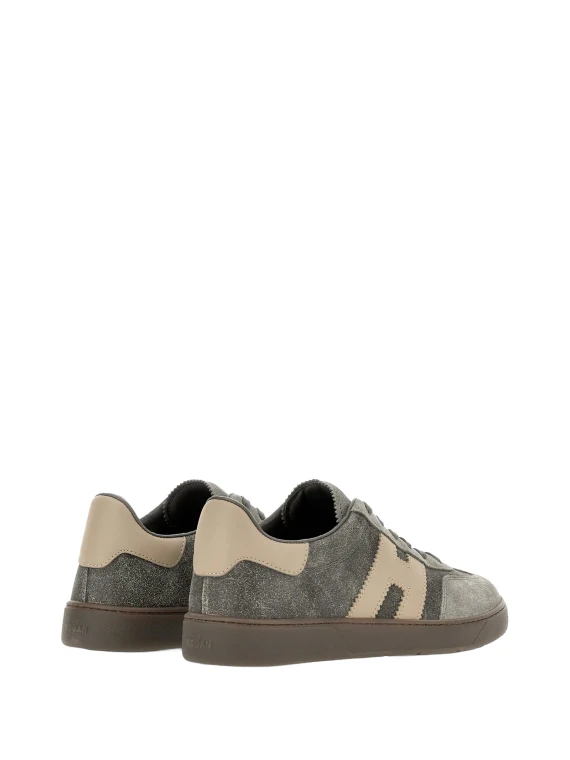 Grey Low-Top Lace-Up Sneaker