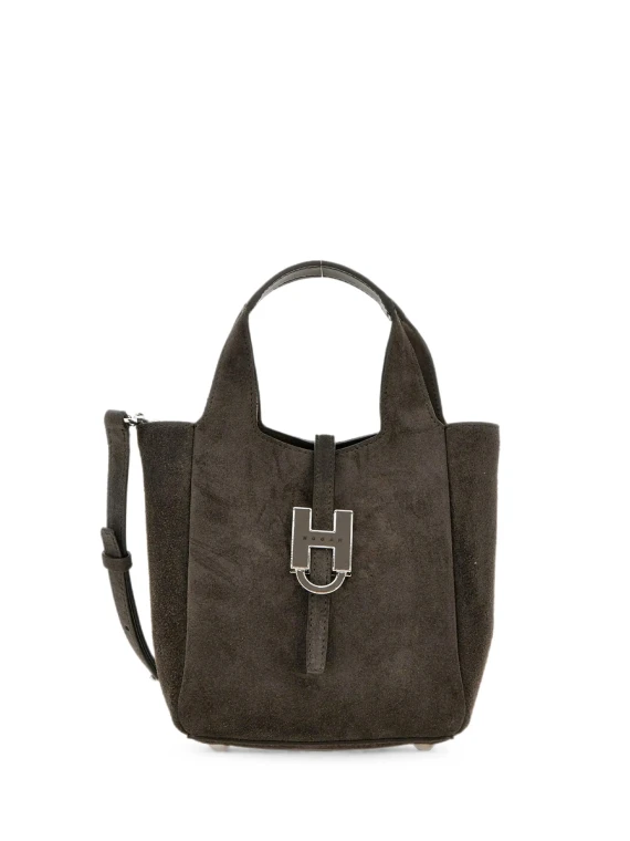 Borsa Shopping Trend Mini Marrone Scuro Hogan