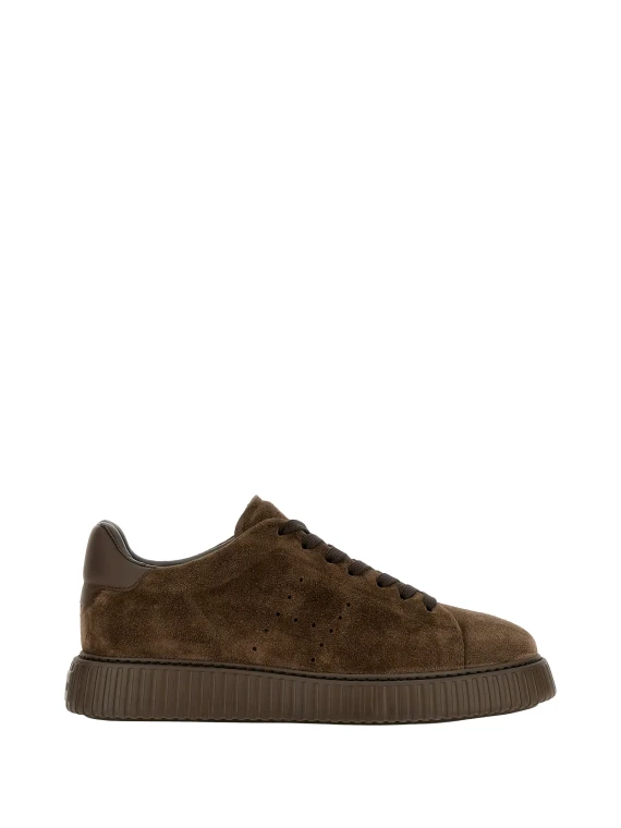 Sneakers H-Stripes Marrone in Suede