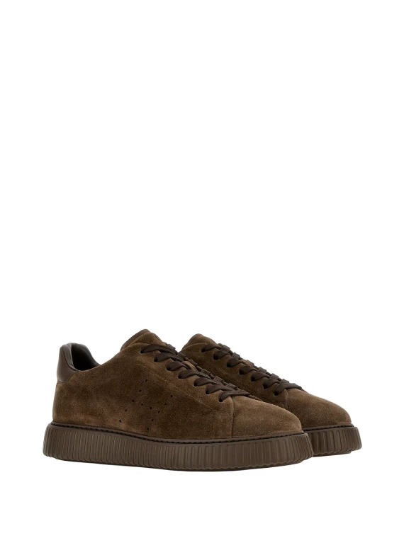 Sneakers H-Stripes Brown in Suede