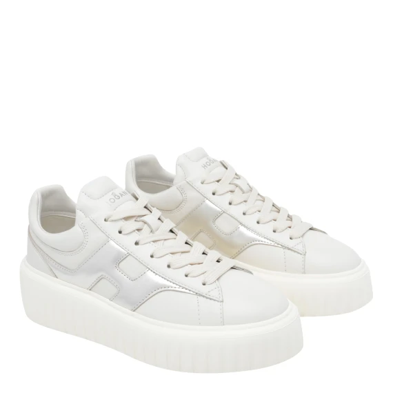 White H-Stripes Sneakers