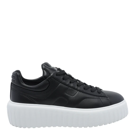 Black H-Stripes Logo Sneakers