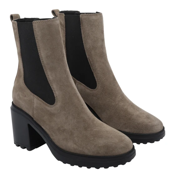 Stivaletti Chelsea H724 in pelle scamosciata beige Hogan