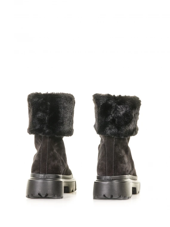 H619 ankle boot in faux fur