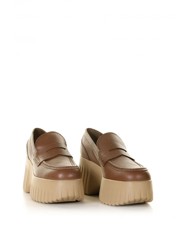 H-Stripes loafer with wedge