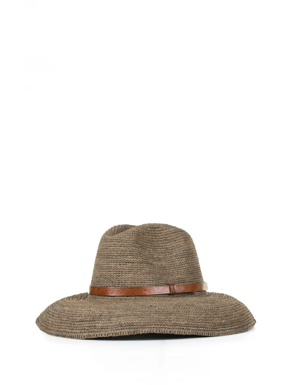 Foldable raffia unisex hat