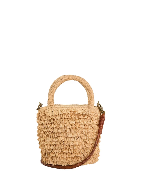 Mini Borsa in rafia con tracolla