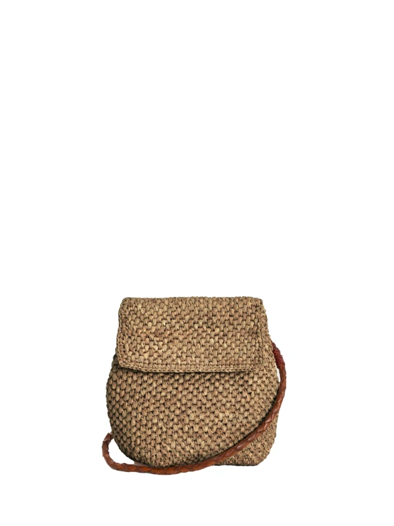 Borsa a tracolla in rafia